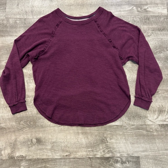 Pilcro Sweaters - Anthropologie Pilcro Diana Ruffle Pullover Long sleeve Sweater Womens XS